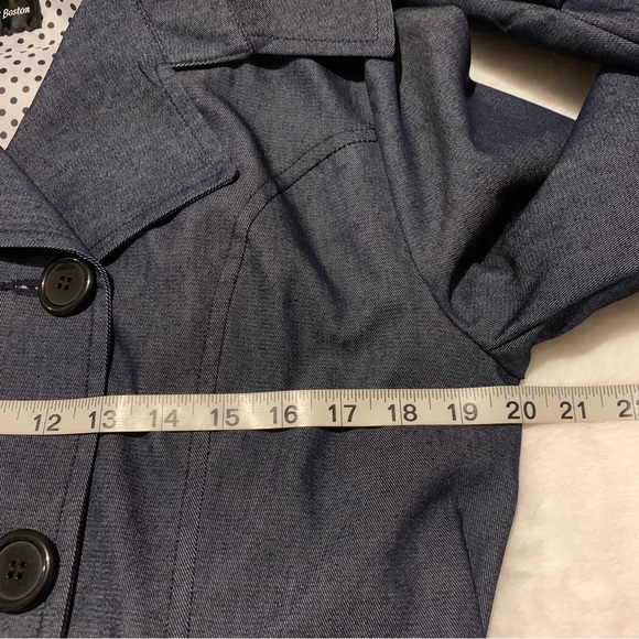 Denim Double Breasted Trench Coat Sz ML NWT by Sterlingwear of Boston - Picture 16 of 16